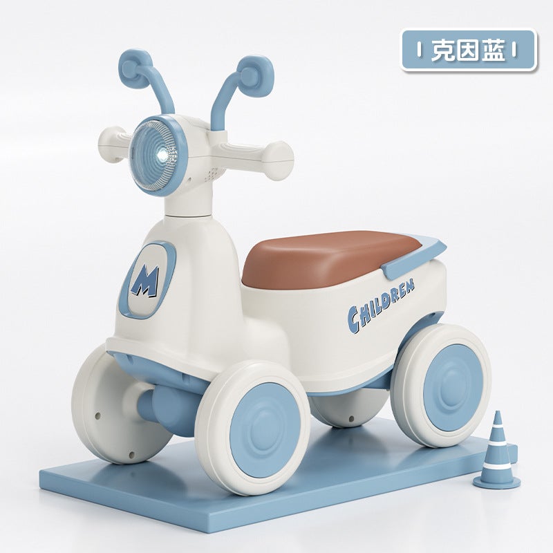 Children'S Scooler Four-Wheel Anti-Rollover 1-3 Years Old Balance Car With Music Lights Can Sit Toddler Glide Car - Image 1